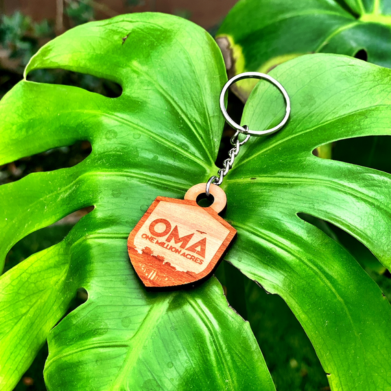 OMA Reclaimed Wood Keychain