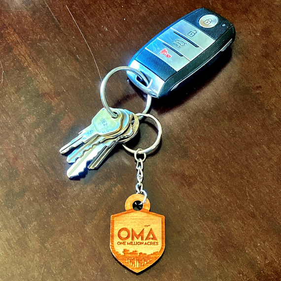 OMA Reclaimed Wood Keychain