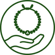 Hand holding bracelet icon